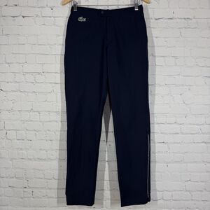 Lacoste Sport Pants Performance Men Size 34 Blue Water Repellent Stretch Golf